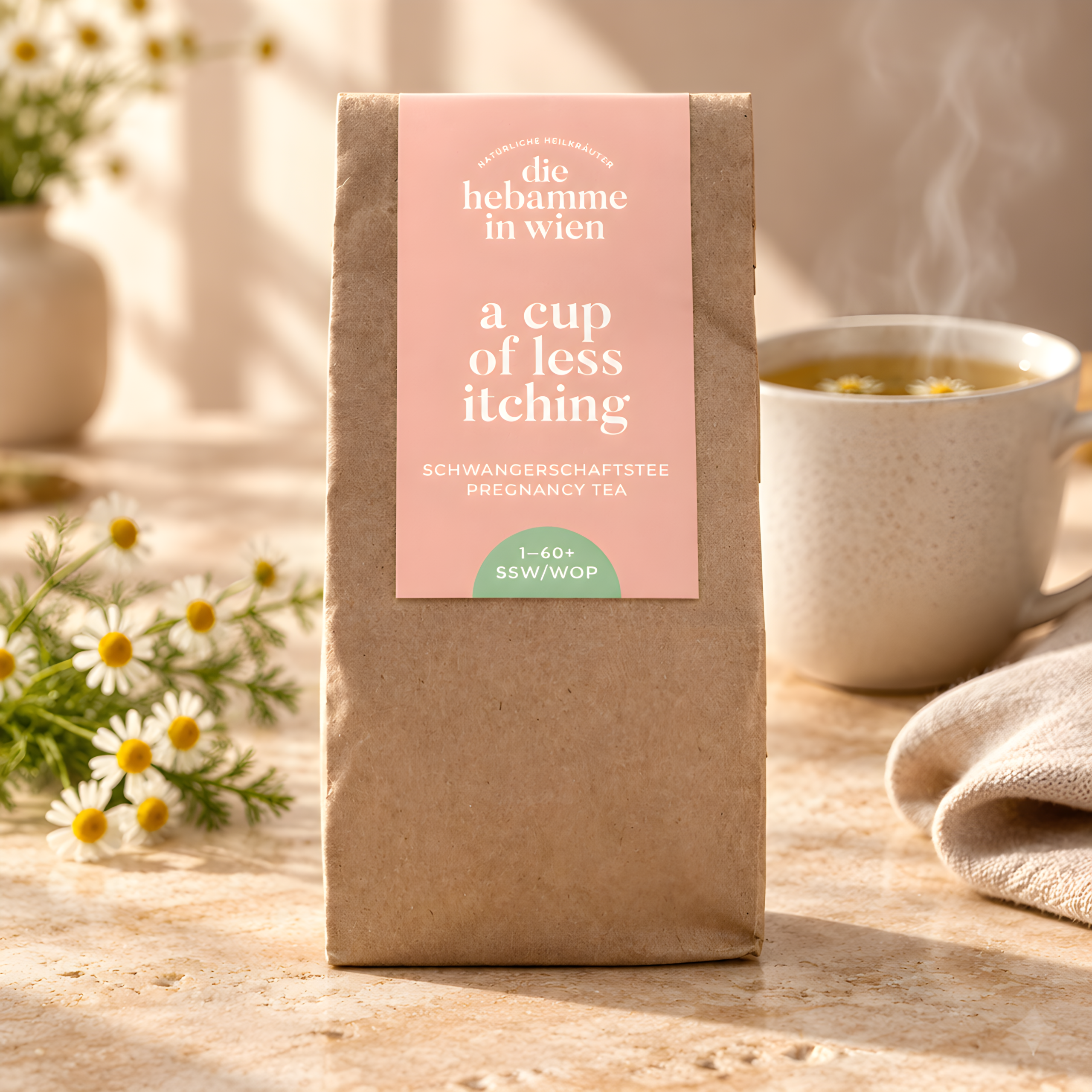 Bio Schwangerschaftstee gegen Juckreiz "A cup of less itching" 50 g – Bild 2